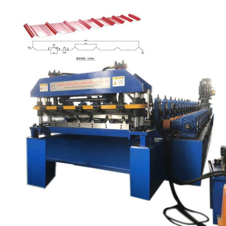 High speed trapezoidal roof sheet roll forming machine