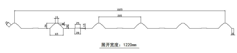 High speed trapezoidal roof sheet roll forming machine